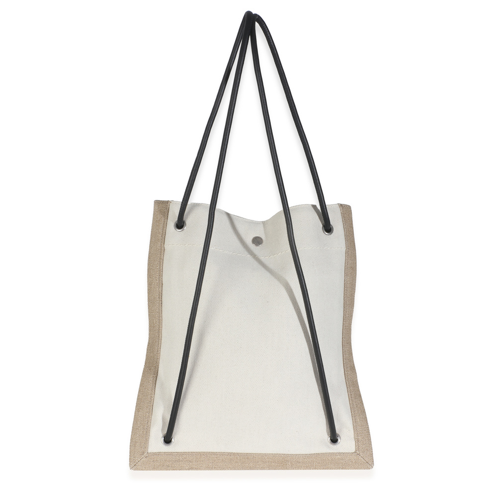 Saint Laurent Beige Canvas Universite Flat Backpack - Picture 2 of 7